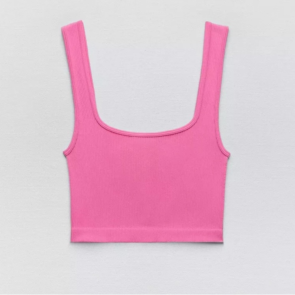 NWTS Zara Bubblegum Pink Seamless Tank Size XS-S